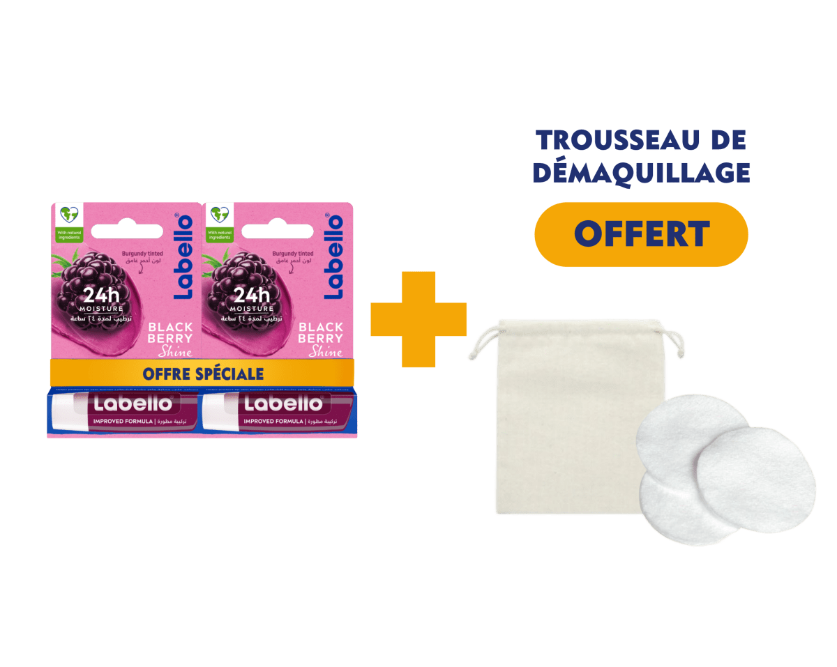 LOT 2 LABELLO BLACKBERRY SHINE - Nivea | BeautyForYou.ma