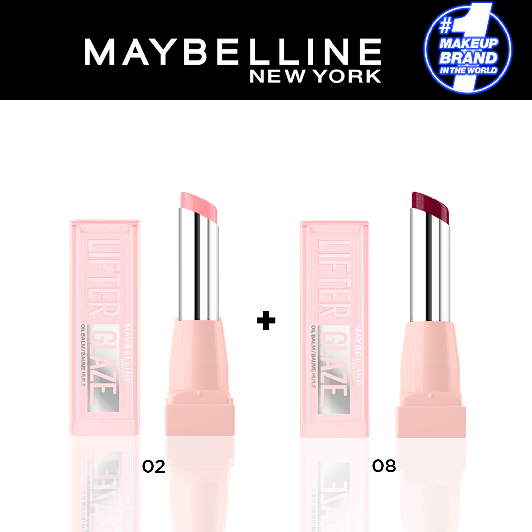 LOT DE 2 LIFTER GLAZE 02 / LIFTER GLAZE 08 - Maybelline | BeautyForYou.ma