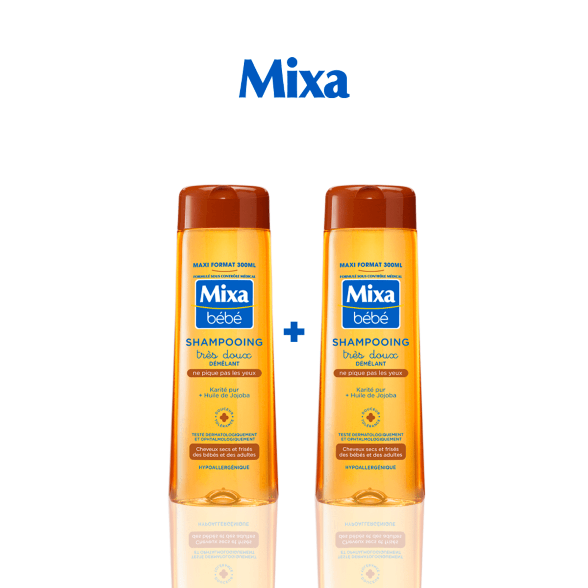 LOT DE 2 MIXA BB KAR SHP BTL 300ML - Mixa | BeautyForYou.ma