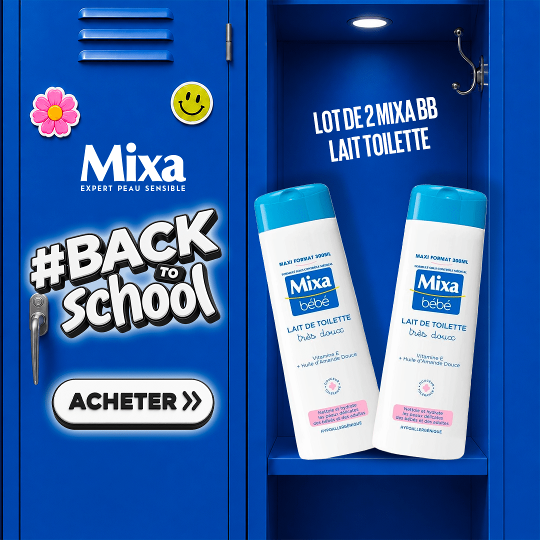 LOT DE 2 MIXA BB LAIT TOILETTE 2026 - Mixa | BeautyForYou.ma