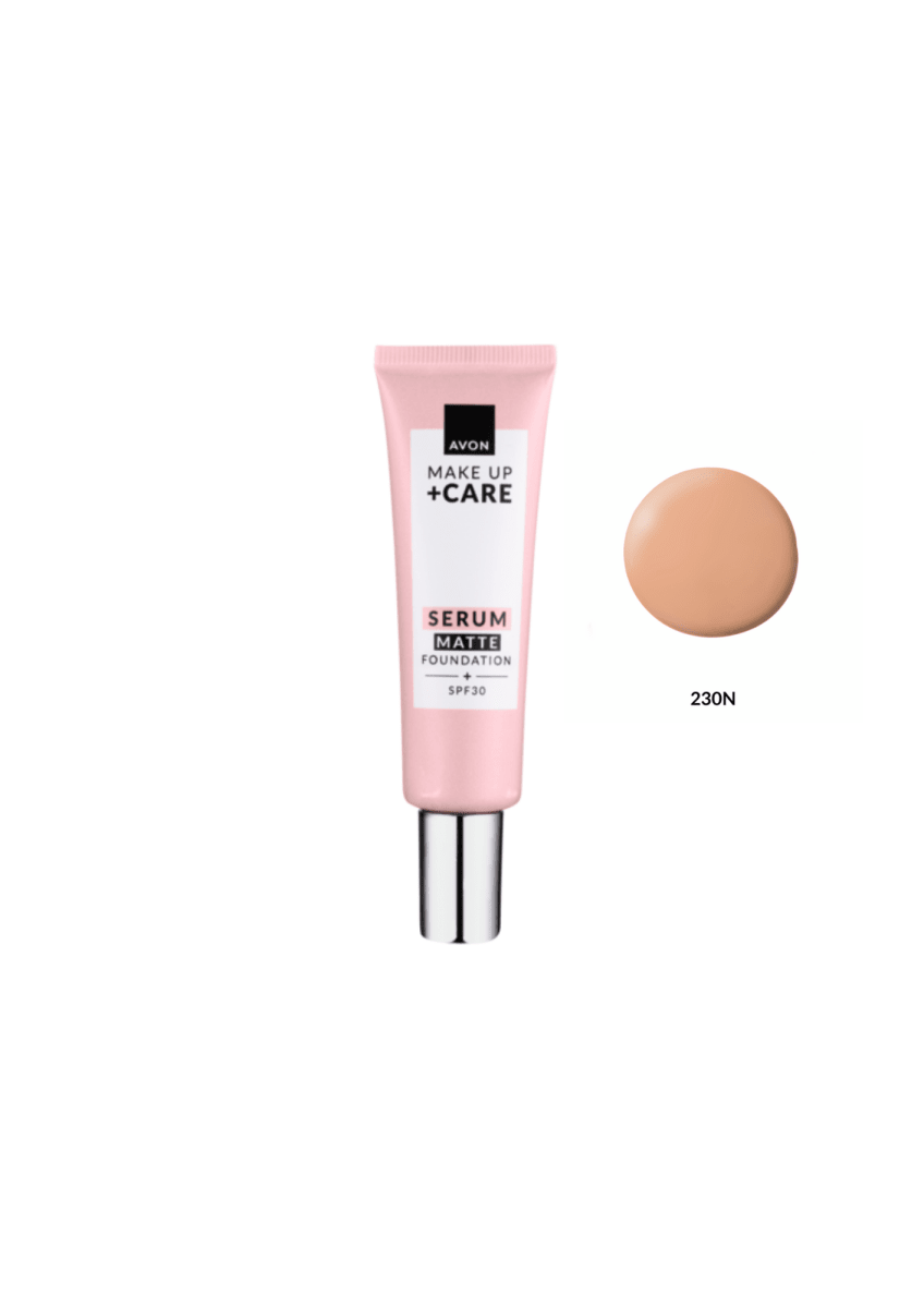MAKE UP + CARE - Fond de teint sérum Matte SPF30 230N 30ML - AVON | BeautyForYou.ma