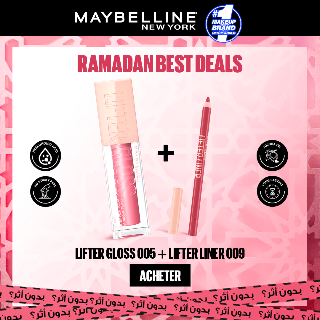 Maybelline New York - Lifter Gloss 005 + Lifter Liner 009 - Maybelline | BeautyForYou.ma