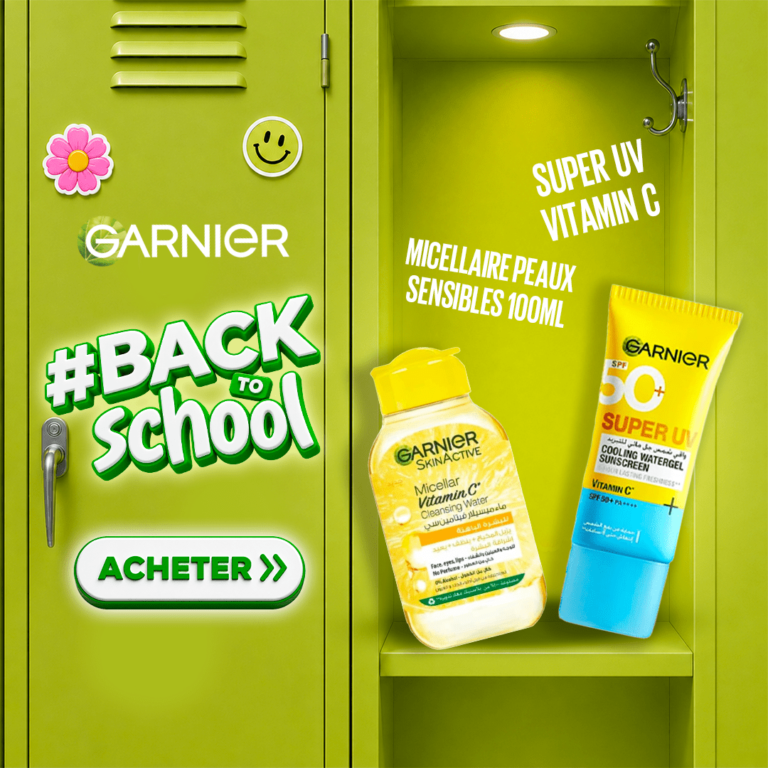 Micellaire VITA C 100ml + Superu UV Vita C - Garnier | BeautyForYou.ma