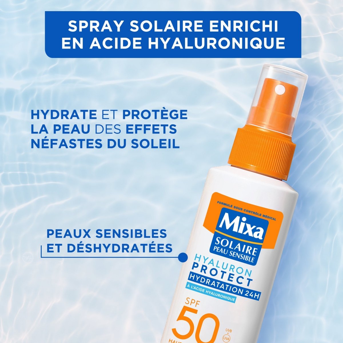 MIXA SPRAY HYALURON SPF50 SP150 - Mixa | BeautyForYou.ma