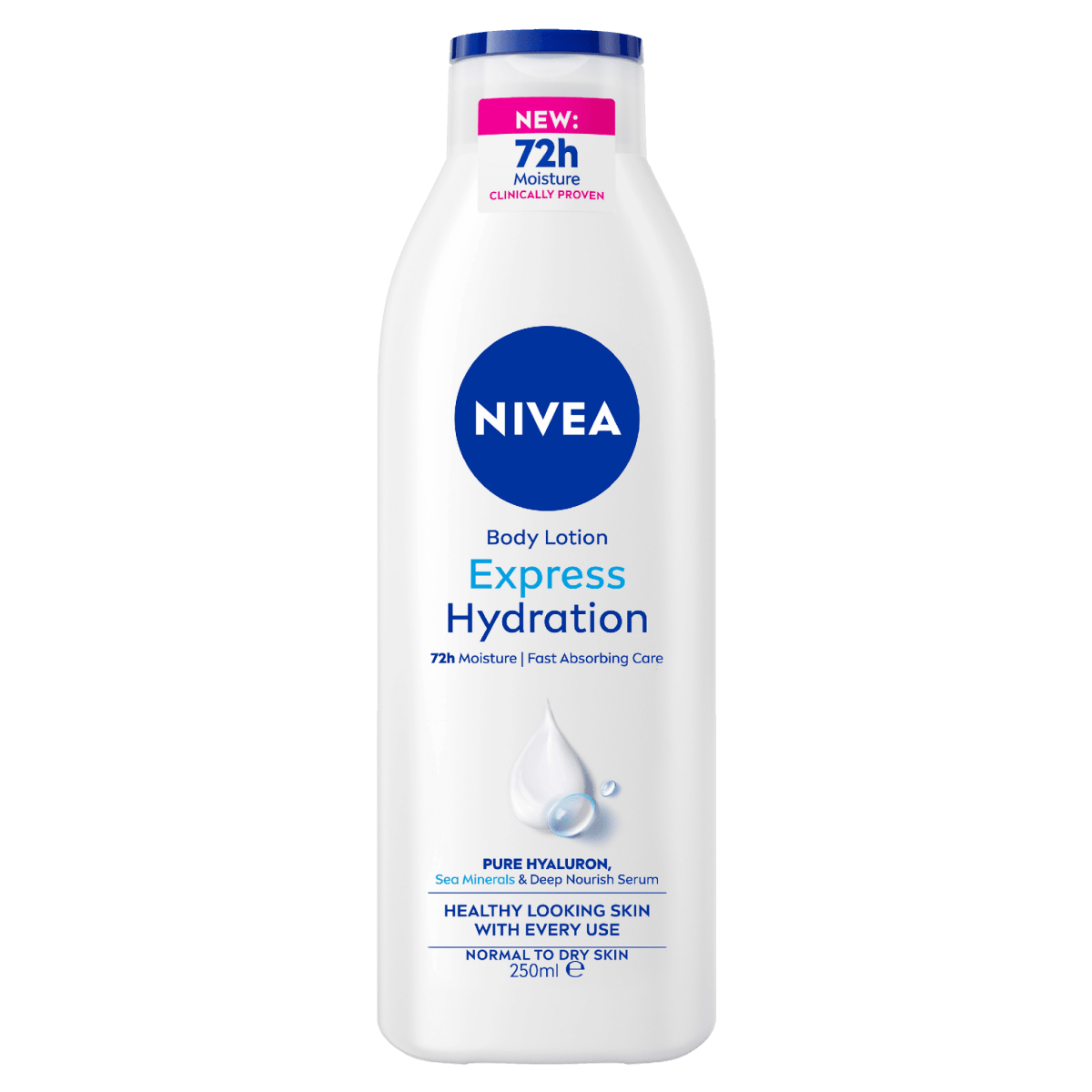 NIVEA, Lait Fluide Hydratation Express peaux normales, 250ml - 80301