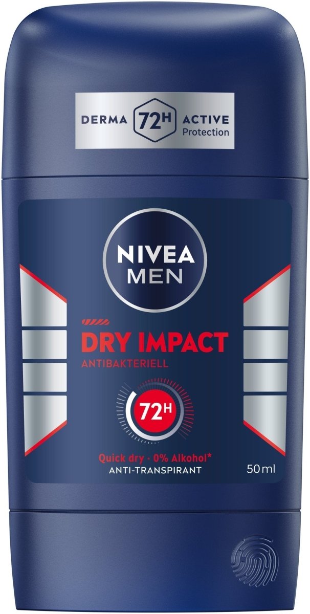 NIVEA MEN, Déodorant Homme, Dry Impact, Stick 50ml - 83135