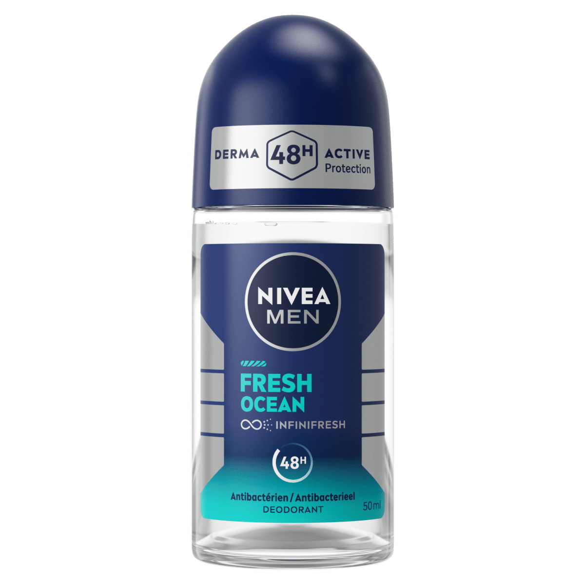 NIVEA MEN Déodorant Homme Fresh Ocean Roll - on 50ml - 80054