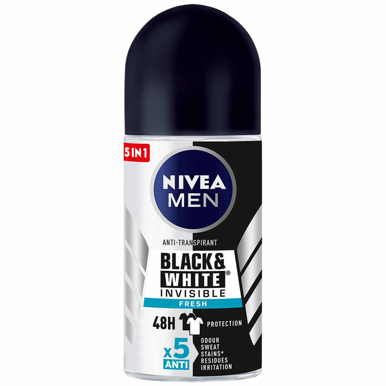 NIVEA MEN, Déodorant Homme, Invisible Black&White Fresh, Ro - 85970
