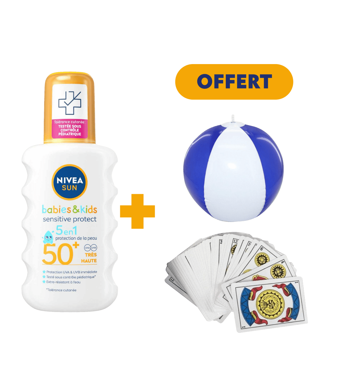 NIVEA SUN Kids Sensitive Protect & Play, Spray, SPF 50+ 200ml - Nivea | BeautyForYou.ma