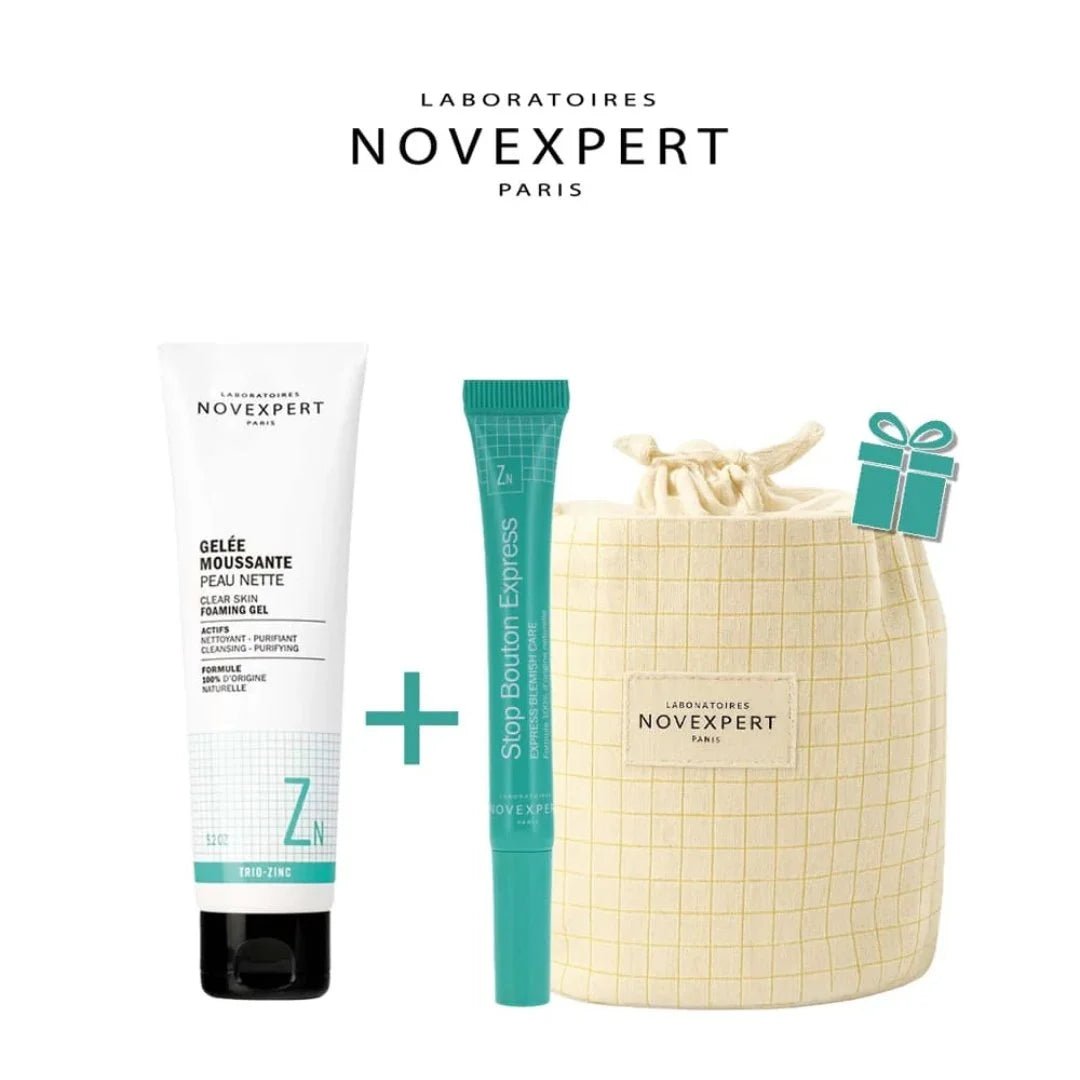 NOVEXPERT Novexpert Gelee Moussant Trio-Zin +Stop Bouton Express+ Trousse - Novexpert | BeautyForYou.ma