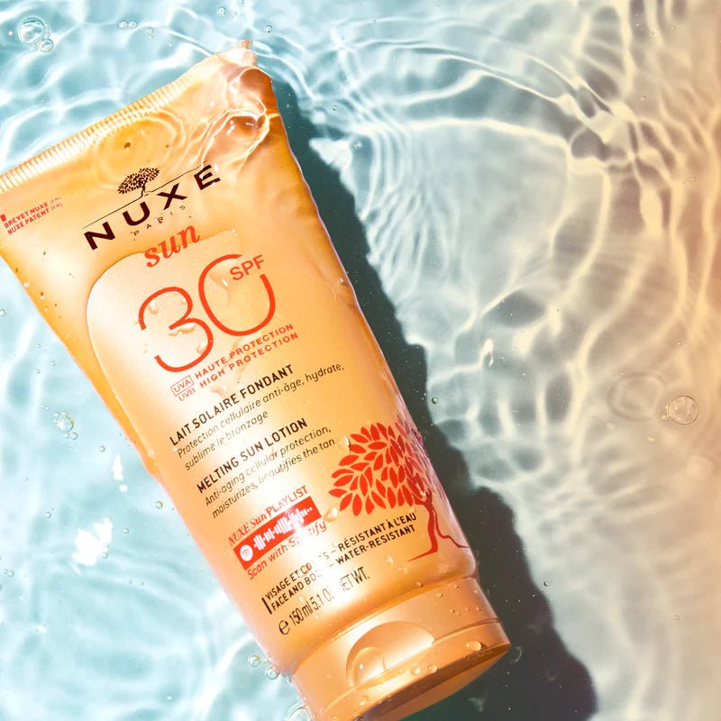 NUXE Duo Lait Solaire Fondant Haute Protection SPF30 150ml et Shampooing Douche après-soleil 100ml offert - Nuxe | BeautyForYou.ma