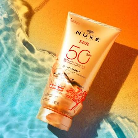 NUXE Sun Crème fondante SPF50 50ml + Lait fraîcheur après-soleil 50ml Offert - Nuxe | BeautyForYou.ma