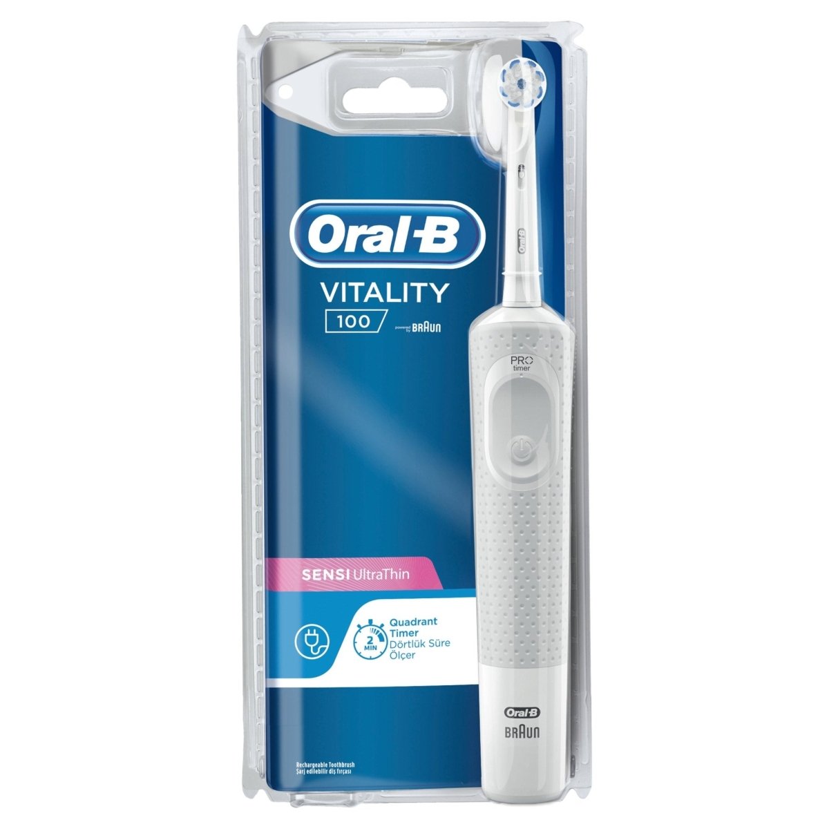 Oral B Brosse à Dents Électrique Vitality Blanche - 1 unité - ORAL - B | BeautyForYou.ma