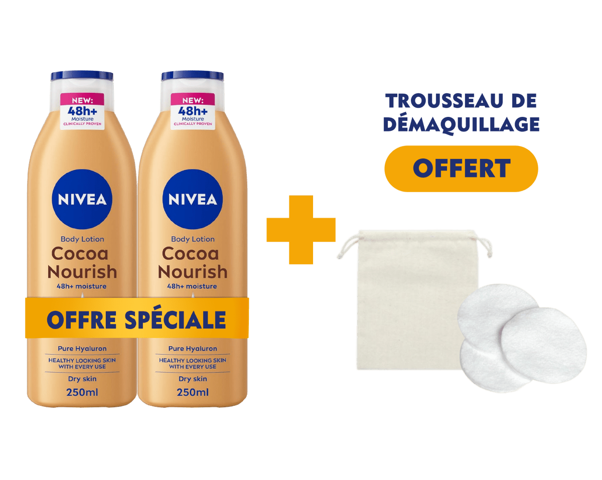 Pack duo Lait Beurre de Cacao - 2x250ml - Nivea | BeautyForYou.ma
