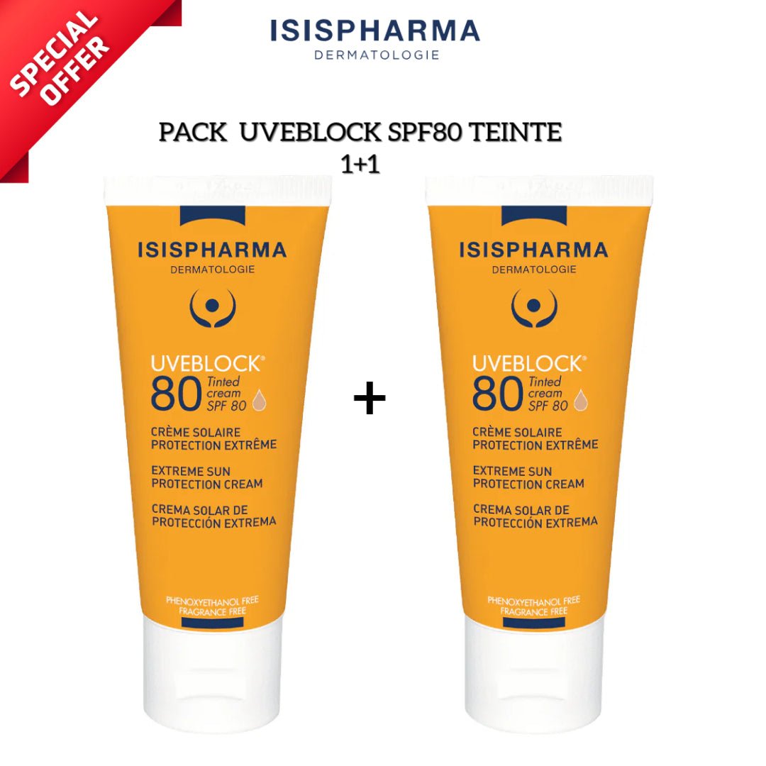 PACK PROMO UVB 80 TEINTE - ISISPHARMA | BeautyForYou.ma