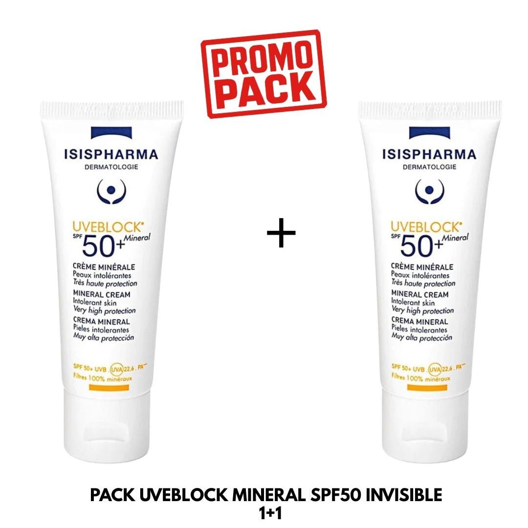 PACK PROMO UVEBLOCK MINERAL SPF50 INVISIBLE - Beauty For You | BeautyForYou.ma