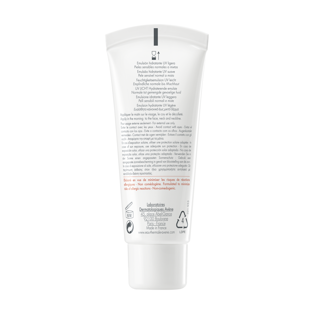 Eau Thermale Avène - Hydrance UV LÉGÈRE Émulsion hydratante