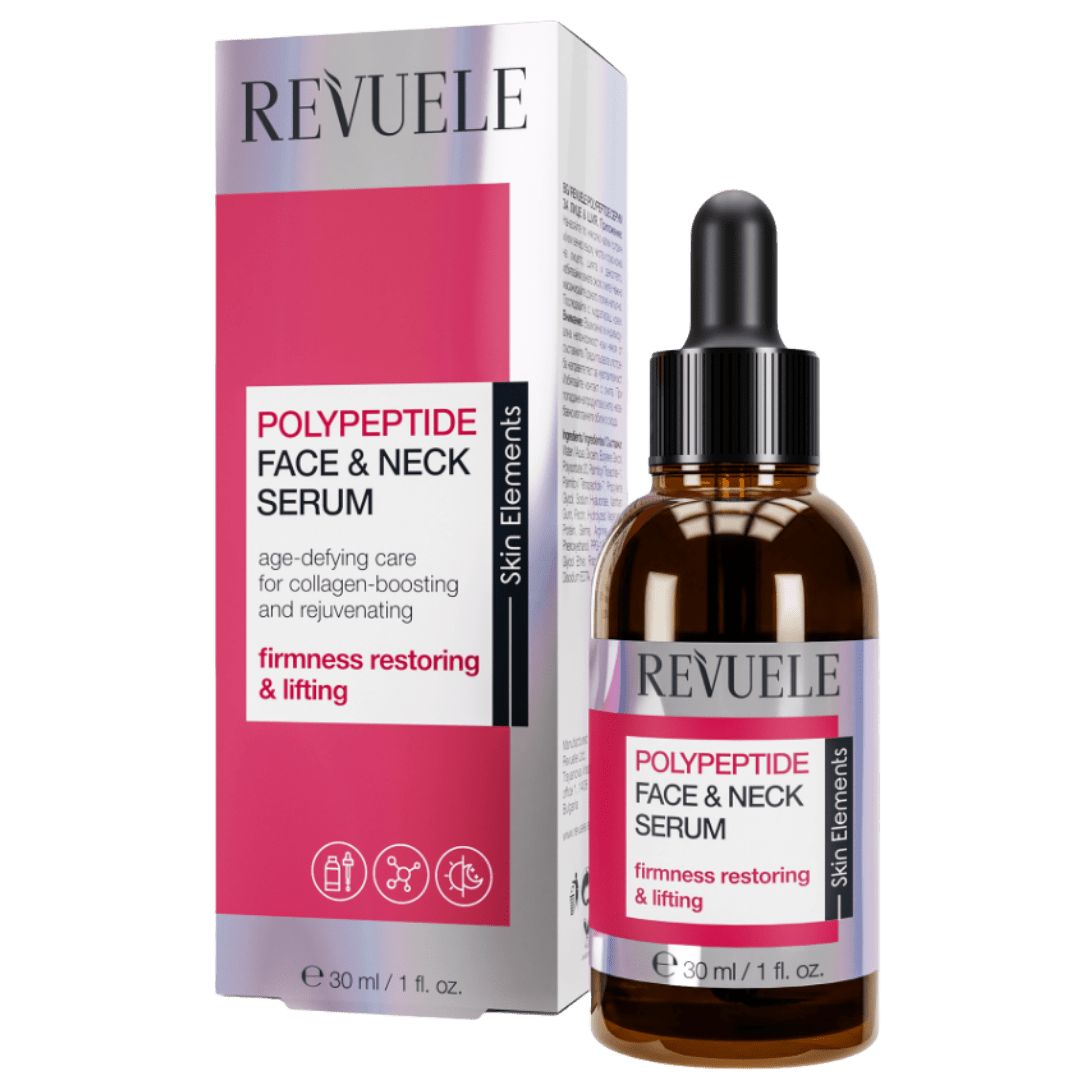 Polypeptide Face & Neck Serum – Sérum Raffermissant Visage et Cou aux Polypeptides, 30 ml - Revuele | BeautyForYou.ma