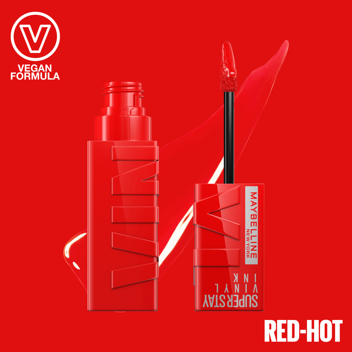 Maybelline New York - Rouge à Lèvres Liquide - SuperStay Vinyl Ink - Teinte : Red Hot (25) - 30148093