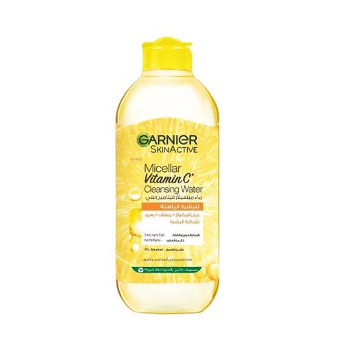 GARNIER Skin Active - Eau Micellaire Tout - En - 1 - Nettoie, Démaquille & Illumine - Micelles & Vitamine C - Visage, Yeux, Lèvres - Peaux Ternes en Manque D'Éclat - 400 ml - Garnier | BeautyForYou.ma