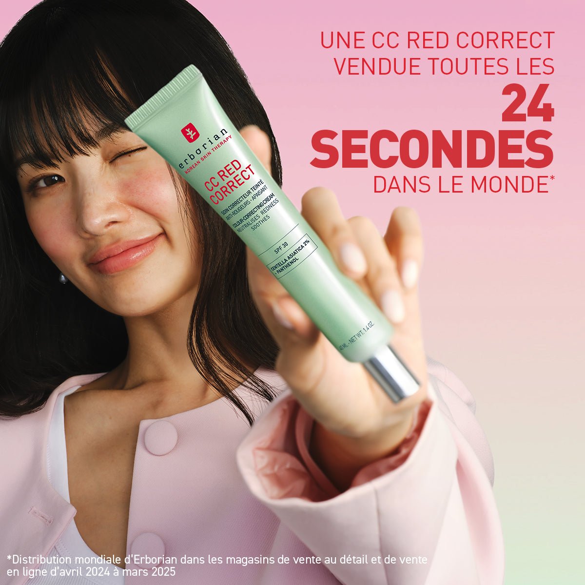 Erborian CC Red Correct - Soin correcteur teinté anti - rougeurs 15ml - Erborian | BeautyForYou.ma