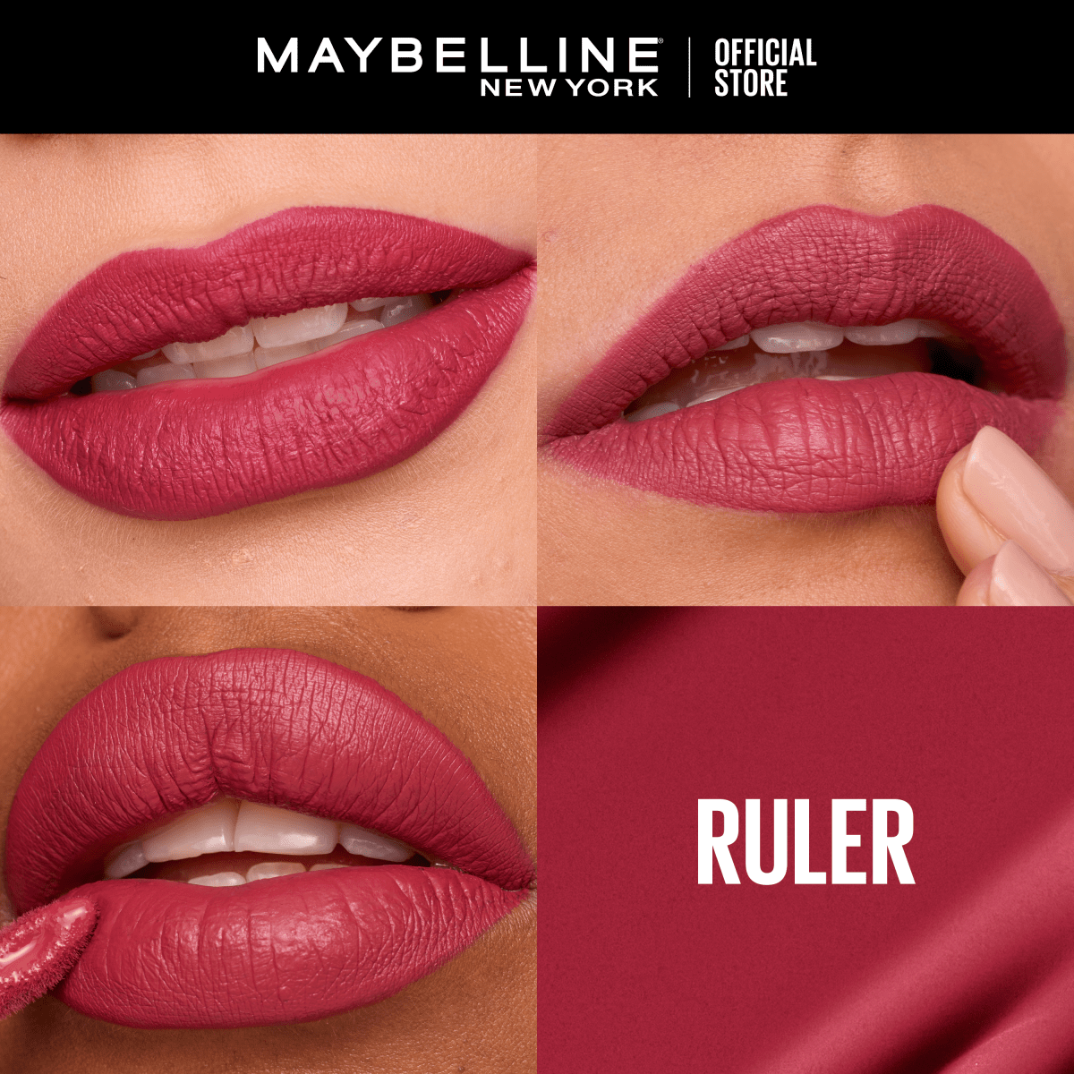 Maybelline New York Rouge à Lèvres Mat Liquide Longue Tenue Superstay Matte Ink Teinte : RULER (80), 5 ml - 3600531469481