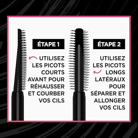 L'Oréal Paris - Mascara Volume et Longueur +5mm - Sans Paquet - Infusé aux Céramides - Telescopic Lift - Noir - 30152540