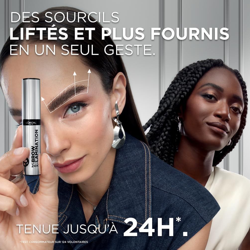 L'Oréal Paris - Brow Lamination - Mascara Fixateur Sourcils - Tenue 24h - Teinte : Transparent - Infaillible - Contenance : 30 g - 3600524136987