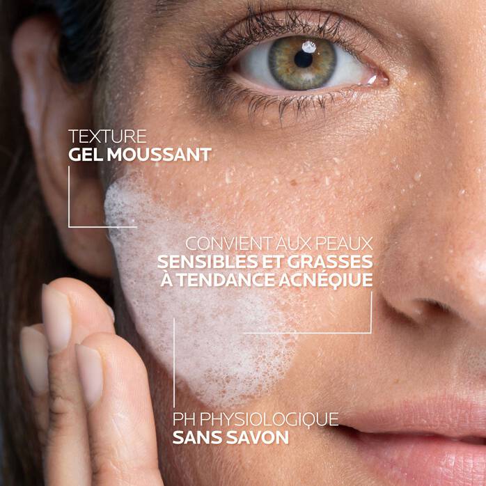 EFFACLAR GEL MOUSSANT PURIFIANT NETTOYANT PEAU GRASSE 200 ML - La Roche - Posay | BeautyForYou.ma