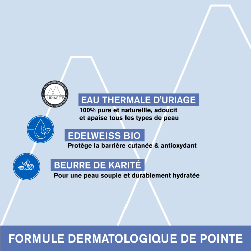 Crème moussante pour le bain du bébé – sans savon 1L - Uriage | BeautyForYou.ma