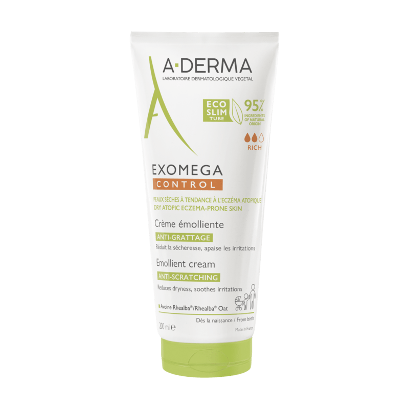 A - Derma Exomega Control – Lait Émollient – Peaux Sèches & Atopiques – 200 ml - 20000990