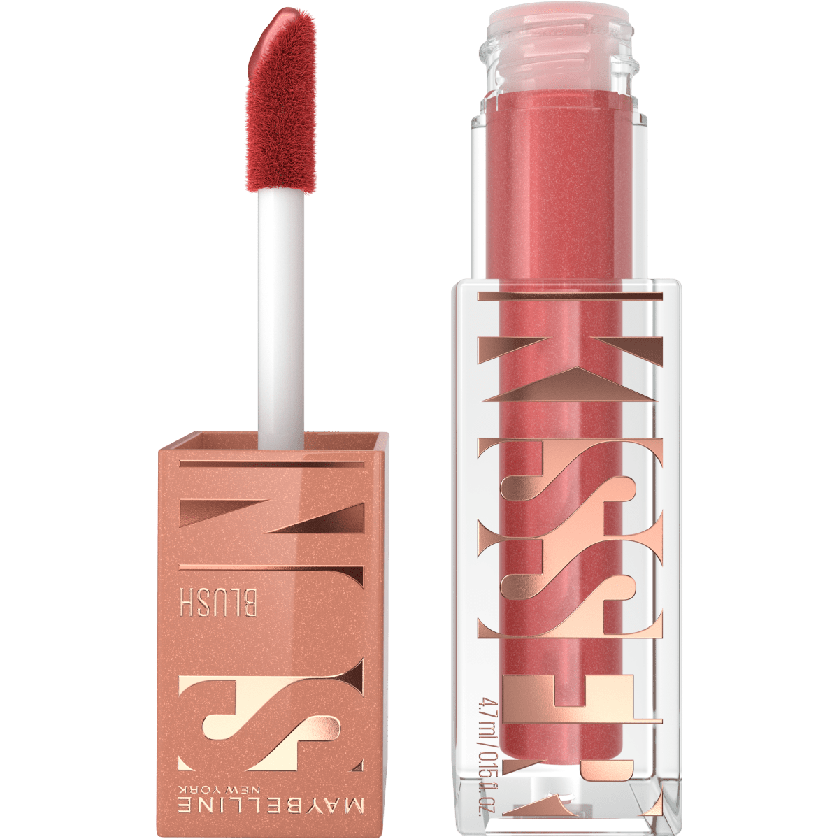 Maybelline New York - Blush Liquide Illuminateur Multi - Usage - Fard à Joues, Highlighter et Bronzer - Bonne Mine - Teint Hâlé - Maquillage Glowy - SUNKISSER - Teinte : City Sizzle - 4,7 ml - 3600531668440