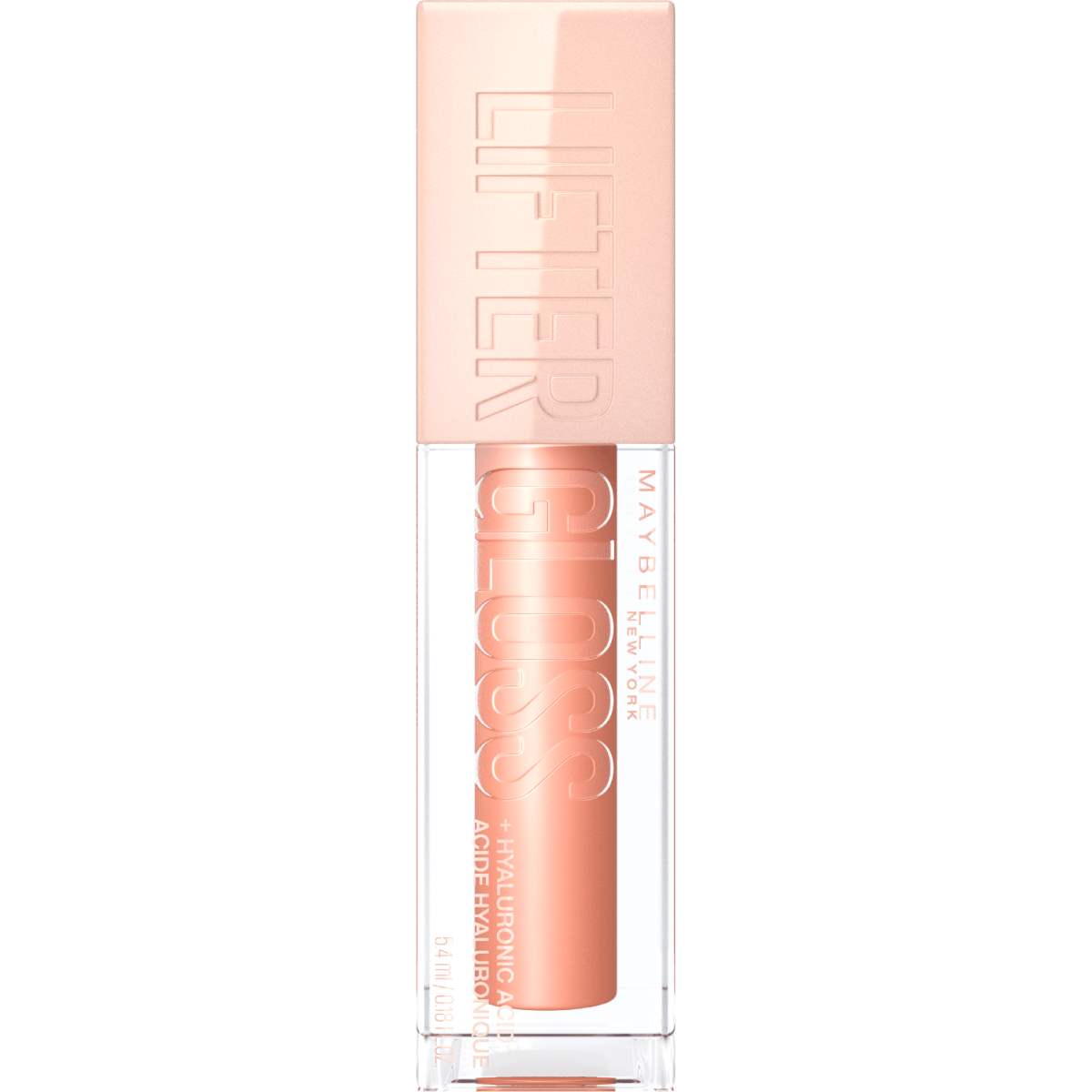 Maybelline Lifter Gloss, brillant à lèvres à l'acide hyaluronique, effet repulpant et hydratant, ambre (007), 5, 4 ml - 3600531609757