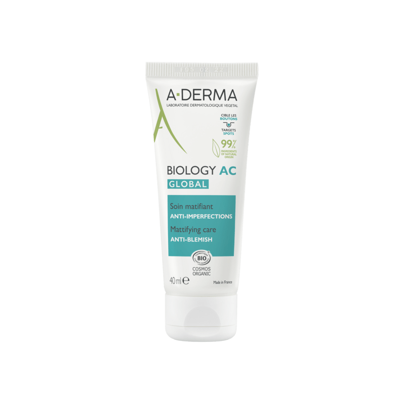 A - Derma Biology AC Global – Soin Anti - Imperfections & Matifiant – 40 ml - A - derma | BeautyForYou.ma