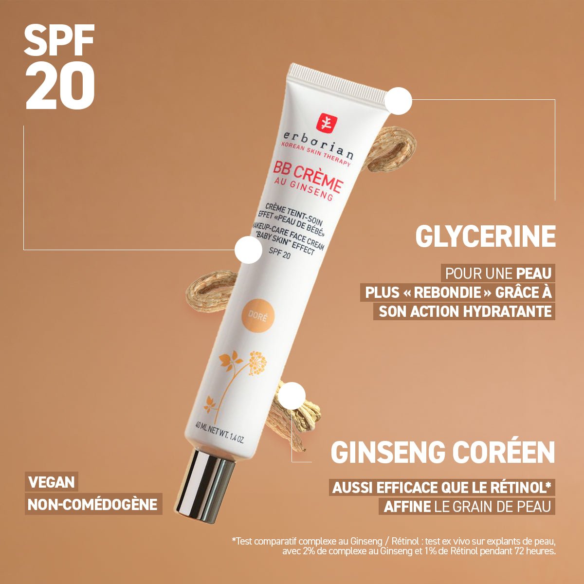 ERBORIAN BB Crème dorée 40ml - Erborian | BeautyForYou.ma