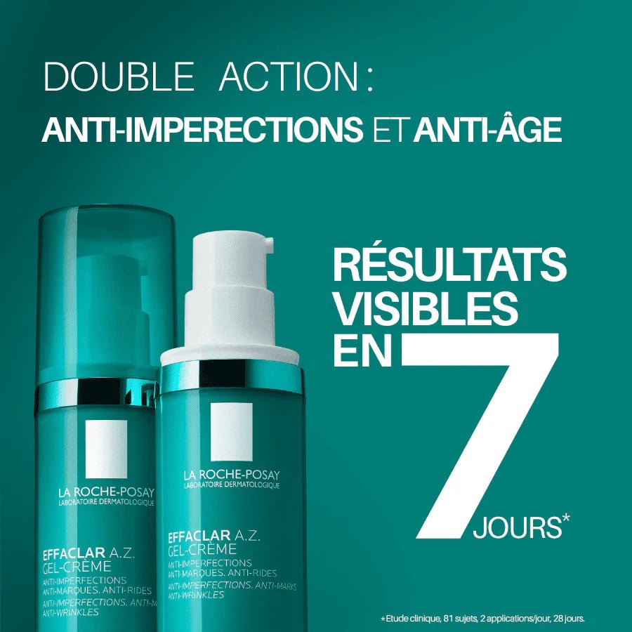 La Roche - Posay Effaclar A.Z Gel - Crème 40ml – Soin Anti - Imperfections & Réparateur - La Roche - Posay | BeautyForYou.ma