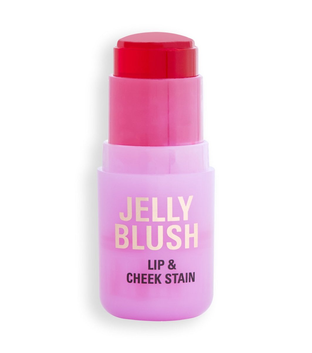 Revolution Jelly Blush Stick Lip and Cheek Stain Strawberry - 5057566857345
