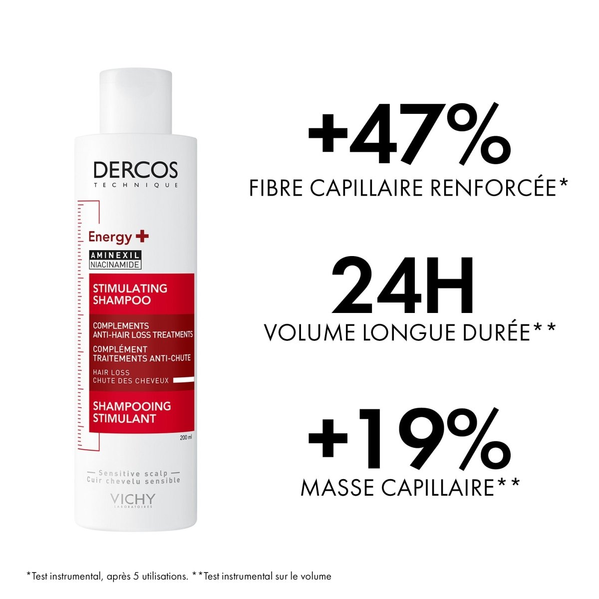 Vichy Dercos energy+ shampooing 400ml - Vichy Dercos | BeautyForYou.ma