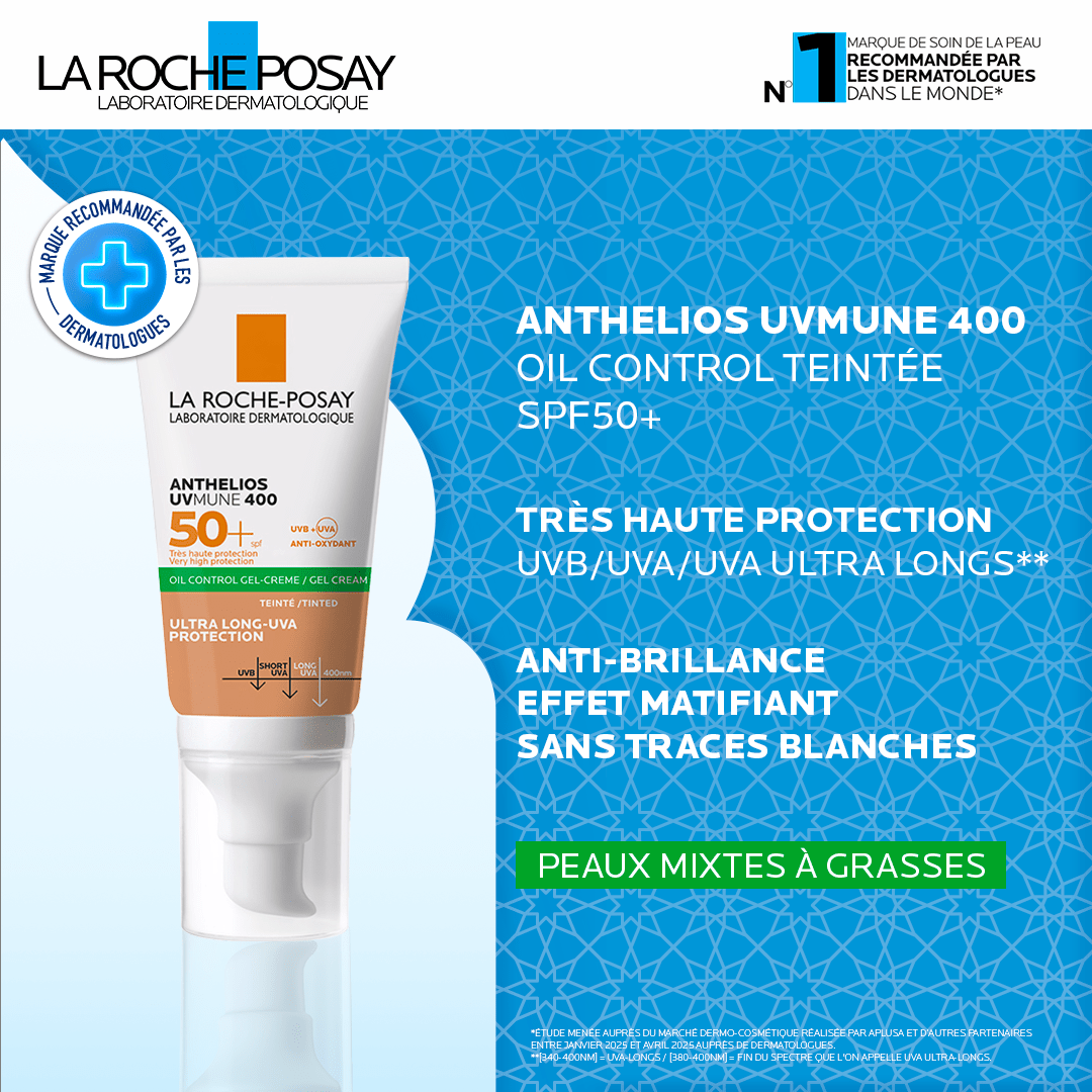 La Roche - Posay Anthelios UVMUNE 400 Oil Control Teintée SPF 50+ + Eau Thermale 50ML Offert - La Roche - Posay | BeautyForYou.ma