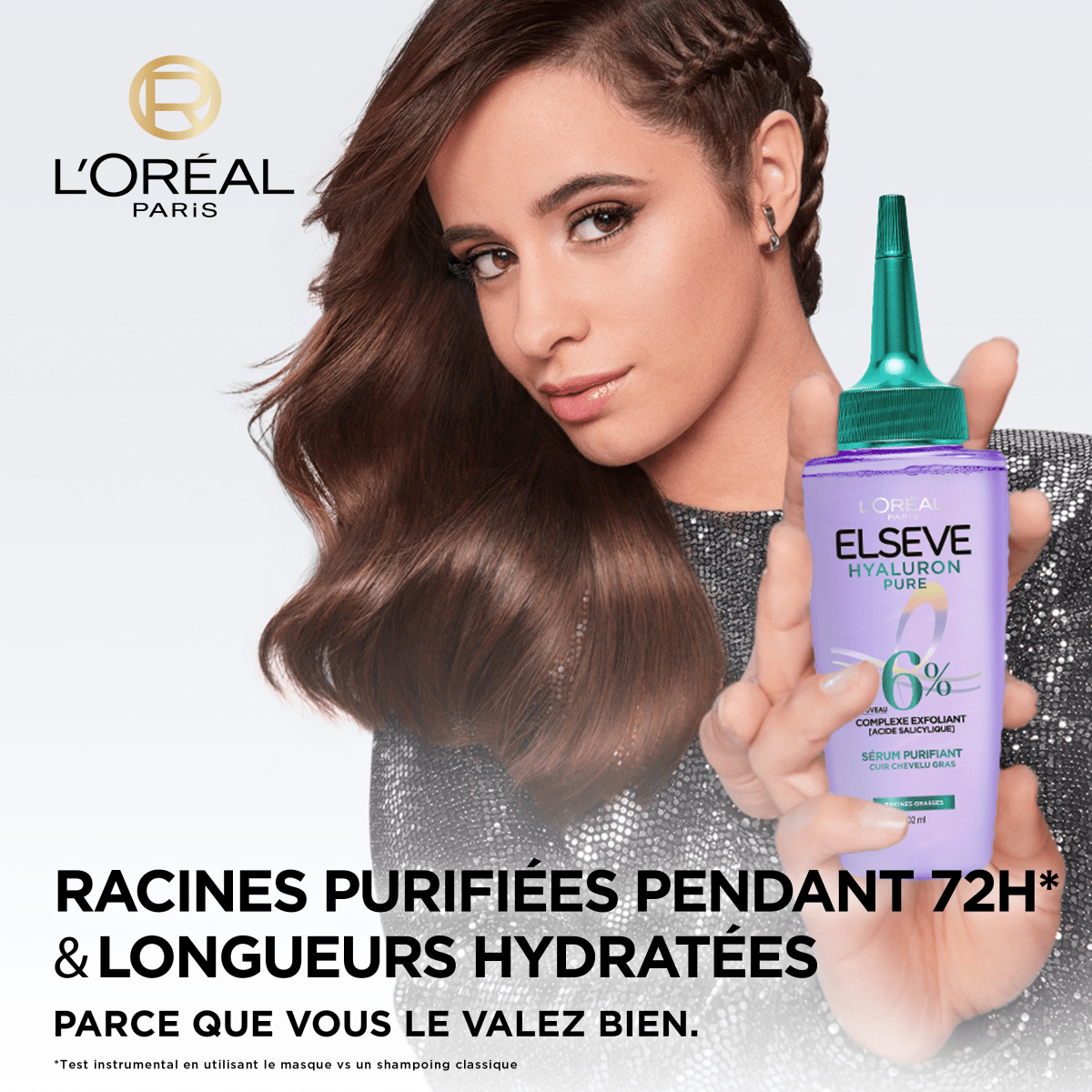 L'Oréal Paris - Sérum Purifiant Cuir Chevelu Gras - Élimine le Sébum & Purifie les Racines - Complexe Exfoliant à l'Acide Salicylique - Elseve Hyaluron Pure - 102 ml - 3600524135546