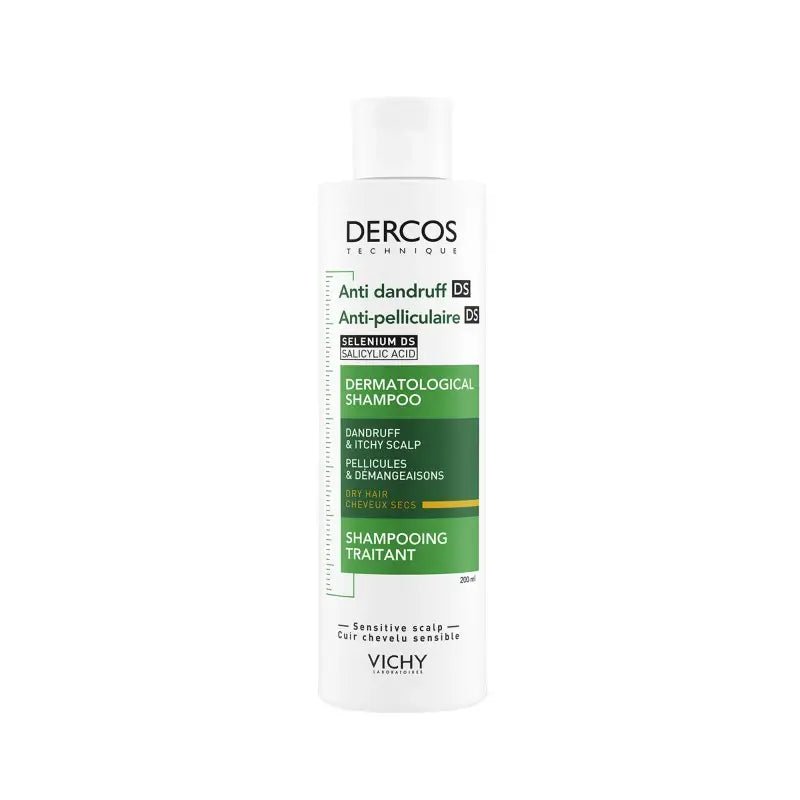 Vichy Dercos shampooing antipelliculaire ds cheveux secs 200ml - Vichy Dercos | BeautyForYou.ma