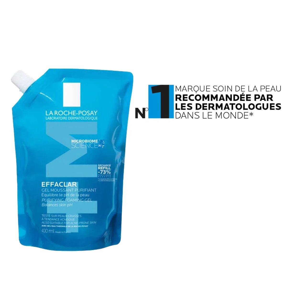 La Roche - Posay Effaclar Gel Moussant Peau Grasse Acnéique Recharge | 400ml - La Roche - Posay | BeautyForYou.ma