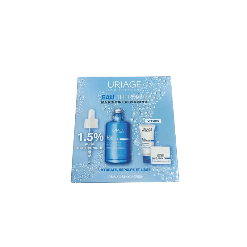 URIAGE COFFRET EAU THERMALE SERUM BOOSTER 30ML + EAU THEMALE CREME D'EAU 15ML + EAU THERMALE MASQUE D'EAU NUIT 15ML - Uriage | BeautyForYou.ma