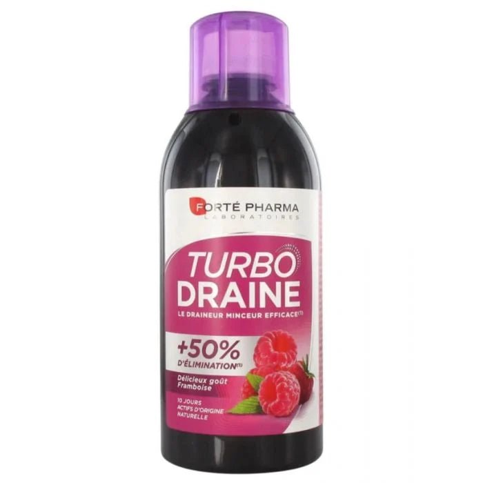 FORTE PHARMA TURBO DRAINE GOÛT FRAMBOISE 500ML - Forté Pharma | BeautyForYou.ma