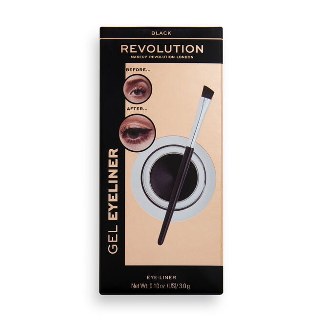 REVOLUTION GEL EYELINER POT WITH BRUSH - 5057566176460