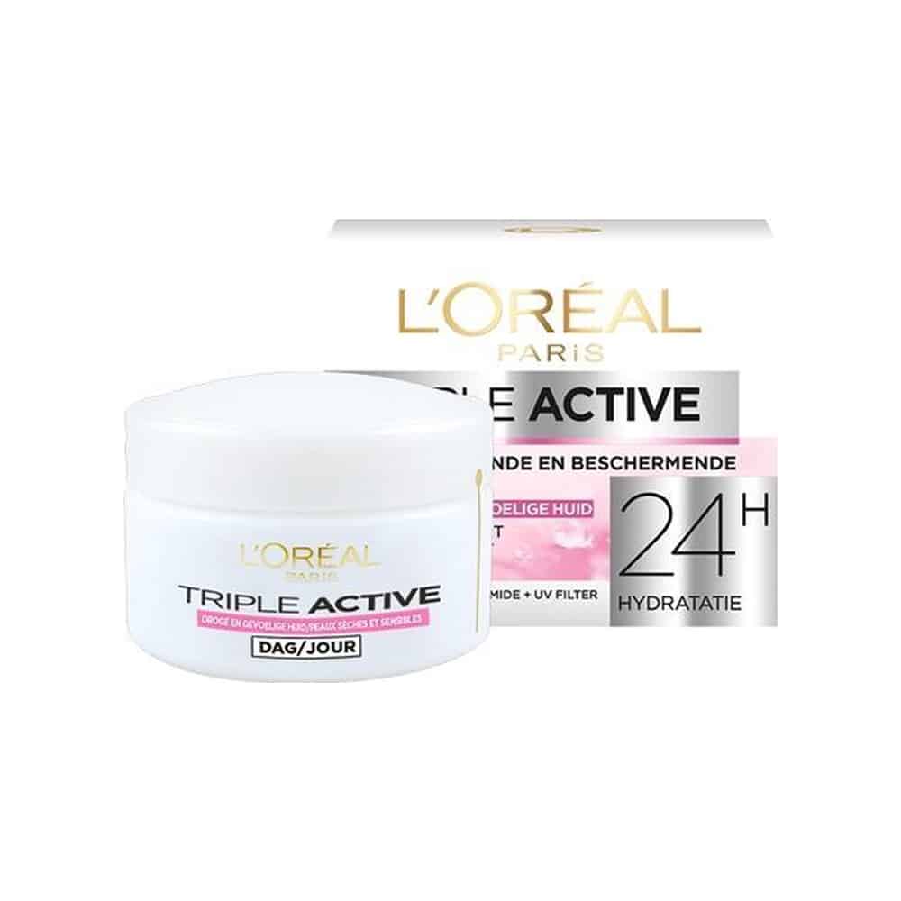 L’Oréal Skin Expert – Crème de jour hydratante Triple Active peaux sèches et sensibles – 50ml - 3600521719749