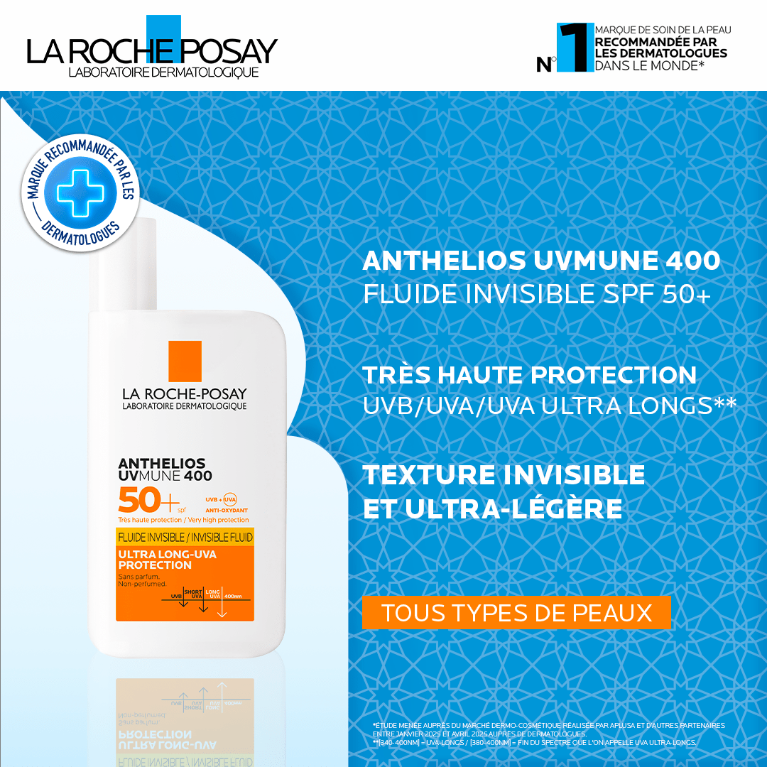 La Roche - Posay Anthelios UVMUNE 400 Fluide Invisible SPF 50+ + Eau Thermale 50ML Offert - La Roche - Posay | BeautyForYou.ma