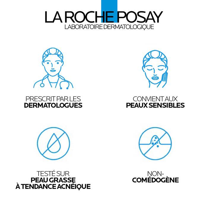 Effaclar Mat+ Crème visage hydratante anti brillance anti pores dilatés peaux mixtes à grasses - La Roche - Posay | BeautyForYou.ma