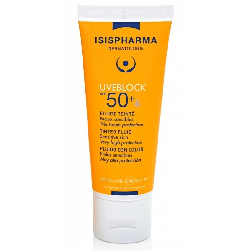 ISISPHARMA UVEBLOCK SPF50+ FLUIDE TEINTE MEDIUM 40ML - Beauty For You | BeautyForYou.ma