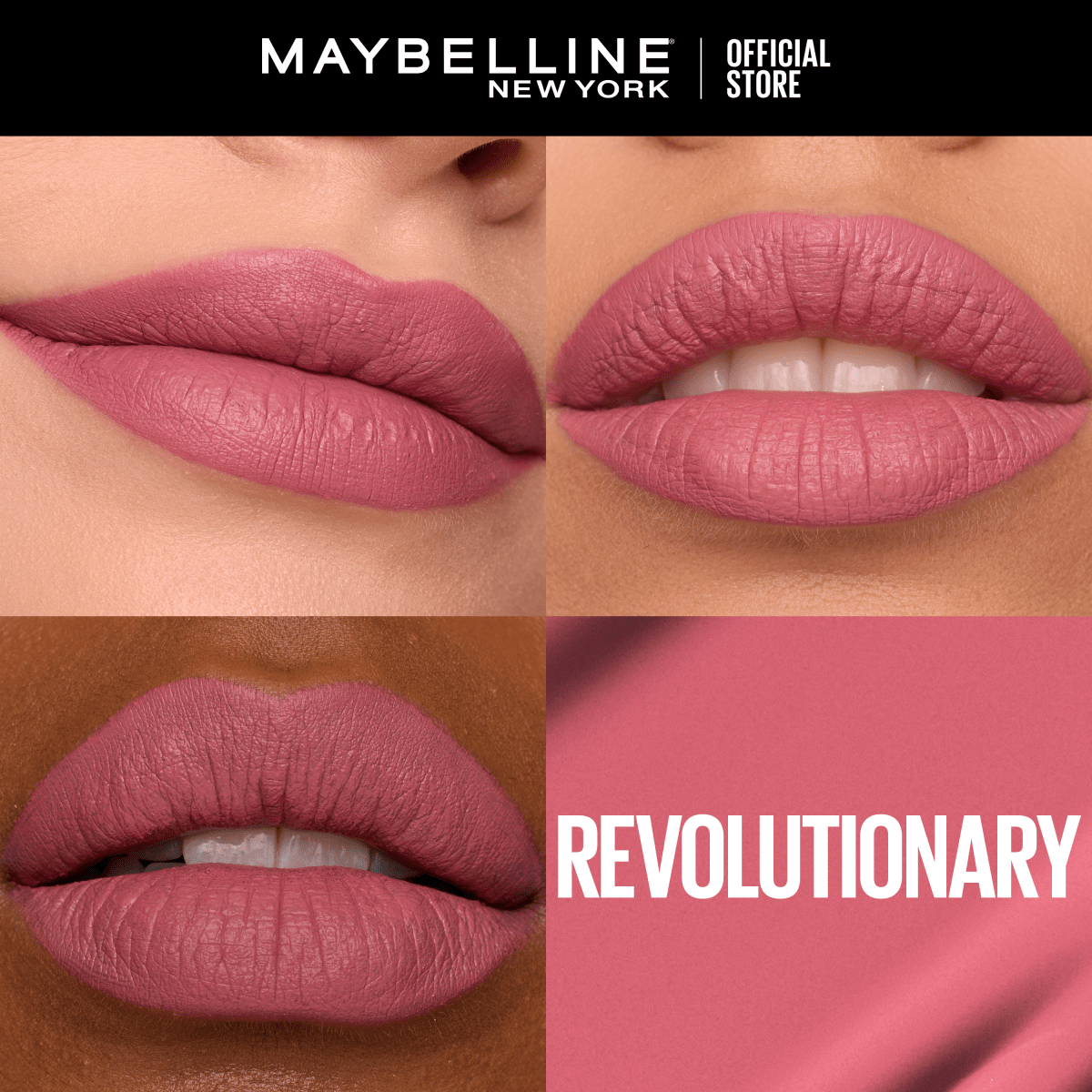Maybelline New York Rouge à Lèvres Mat Liquide Longue Tenue Superstay Matte Ink Teinte : REVOLU (180), 5 ml - 3600531605681